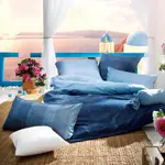 Постельное белье темно-синее 1x 200x220 см + 2x 80x80 см Erwin Müller - фото 5