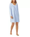 Вязаный короткий ночной халат Dream Eileen West, синий - фото 4