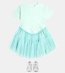 Платье из джерси и тюля Caroline Bosmans, Dark Mint - фото 2