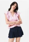 Блуза Vero Moda AWNOIR VNECK, Roseate Spoonbill/Light Pink - фото 4