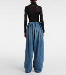 Джинсы с широкими штанинами Mm6 Maison Margiela, синий - фото 3