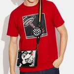 COACH Кожаный кроссбоди Холден средний черно-белый - фото 5