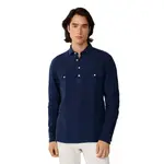 Рубашка с длинным рукавом Hackett Heritage Linen, синий - фото