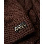 Свитер Superdry Chain Cable Knit Polo, коричневый - фото 3