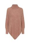 Джемпер Kaffe KAJENNIE ROLLNECK PONCHO, Light Mahogany Melange/Brown - фото 5