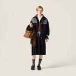 Велюровый бомбер на молнии MIU MIU, синий - фото 2