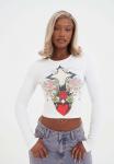 Топ Ed Hardy HEART CROSS, White - фото