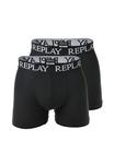 Мужские боксеры, 2 шт. - плавки, хлопок стрейч REPLAY, черный - фото