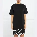 Платье Karl с фирменным подолом Karl Lagerfeld, черный - фото