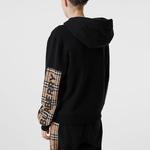 Свитер retro classic plaid cardigan hoodie black Burberry, черный - фото 4