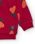 Красный свитшот для девочки с сердечками и воротником с бантом Tuc tuc - фото 4