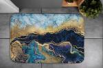 Коврик для ванной Tulup Blauer Marmor, 90x1x90 см, синий - фото 4