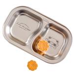 Тарелка KAWASIMAYA, Rectangular Stainless Steel Two-Compartment Tray - фото