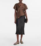 Шёлковая блузка Vince, Espresso - фото 2