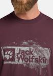 Футболка Jack Wolfskin BRAND, Wood Amaranth/Purple - фото 4
