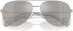 Очки Michael Kors womens Mk1172 Perledo, Silver/Silver Mirrored - фото 5