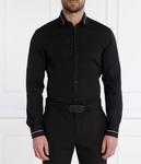 Рубашка мужская Hugo с контрастными полосами, черный - фото