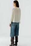Блуза Oui Blouse, Whitecap Gray/Off-White - фото 3