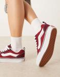 Кроссовки Vans Knu Skool Colour Theory в двухцветном бордовом цвете - фото 4