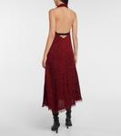 Платье миди с халтернеем, связанное крючком Proenza Schouler, Red Multi - фото 3