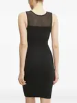 Платье мини с сетчатой вставкой Armani Exchange, черный - фото 2