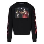 Худи Off-White Caravaggio Slim Crewneck 'Black/Red', черный - фото