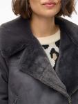 Куртка Vero Moda Kunstlederjacke Peggy, серый - фото 3