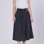 Расклешенная юбка с точечным принтом S&J Weekends, черный - фото 2