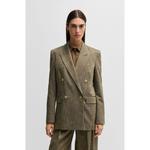 Двубортный пиджак прямого кроя BOSS, цвет patterned - фото 3