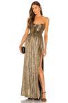 Платье Bronx and Banco Florence Strapless Gown, золотой - фото