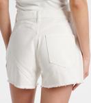 Джинсовые шорты, украшенные кристаллами Area, белый - фото 5