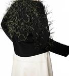 Свитер Lexia Feather - размер плюс, черный Tanya Taylor - фото 4