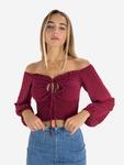 Elara Блузка в бордовом цвете - фото 3