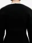 Платье с ребристыми панелями SPORTMAX, черный - фото 5