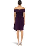 Платье XSCAPE Off-the-Shoulder Scuba Crepe with Drape, цвет Mulberry - фото 2