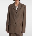 Блейзер Kimiko из шелка и шерсти The Row, Flax Brown - фото 6