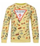 Толстовка детская Guess с принтом, желтый - фото