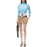 Предварительно уложенная юбка-шорты Alexander Wang, бежевый - фото 4