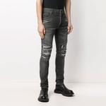 Джинсы с прорезями Slim fit BALMAIN, черный - фото 4