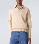 Шерстяной поло свитер Thom Sweeney, Oat - фото 5