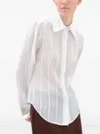 Рубашка в полоску REMAIN, белый - фото 4