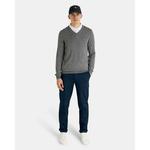 Свитер Lyle & Scott Tonal Eagle V Neck, серый - фото 4