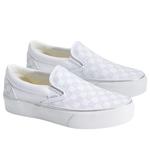 Vans Classic Slip-On Platform Checkerboard 'Silver Grey' - фото 2
