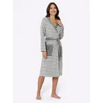 Халат No brand, Weiß-grau-geringelt - фото 2