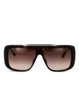 Alexander McQueen Eyewear oversized square солнцезащитные очки, серый - фото