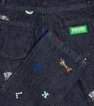 Вышитые джинсы Kenzo Kids, синий - фото 2