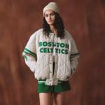 Бейсбольная куртка Nba X NBA унисекс белый/зеленый Starter - фото 6