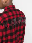 Клетчатая рубашка из смесовой шерсти DSQUARED2, черный - фото 5