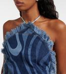 Мармо топ-бюстье из денима Pucci, Blue/Medio - фото 4