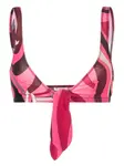 Топ бикини с принтом Pucci, розовый - фото